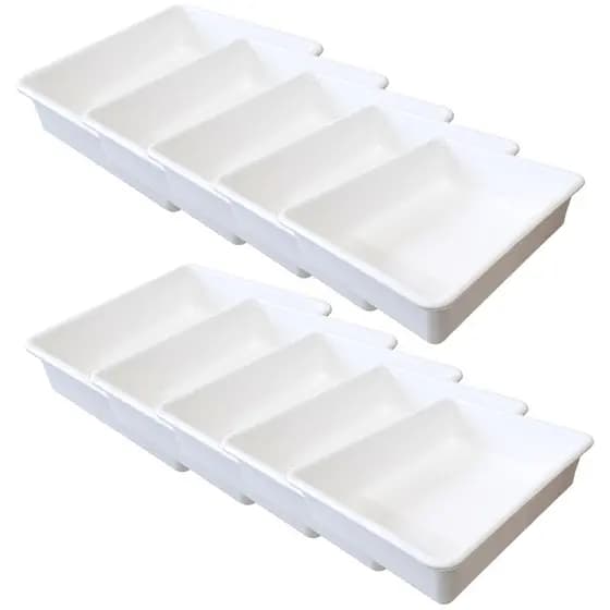 Kit 10 Bandejas Plásticas Organizadora - Plastico Resistente - Renovar - MBM DECOR