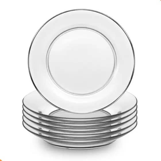 Kit com Até 18 Pratos Fundos de Vidro 22cm – Design Liso, Moderno e Sofisticado – Resistente