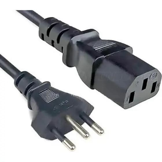 Cabo Forca Tripolar P/ Fonte Monitor Pc 1,4M Padrão Inmetro