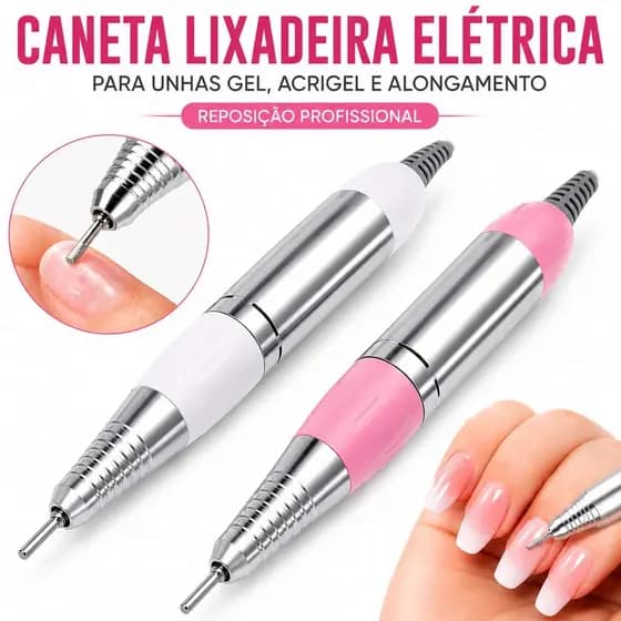 Caneta Lixadeira para Motor Porquinho Profissional Unhas Gel Acrigel Reposição
