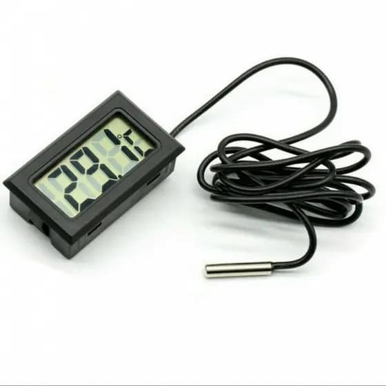 Termômetro Lcd Digital Com Fio Para Aquário Terrário Freezer Adega