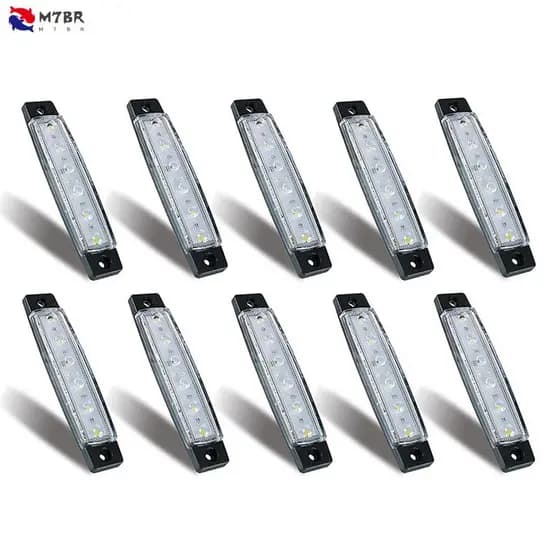 10 Pcs Luzes De Barco Marítimo , 12V 24V À Prova D'água Faixa De Navegação Interior Luz De Deck Transom Step Cockpit Lighting , E