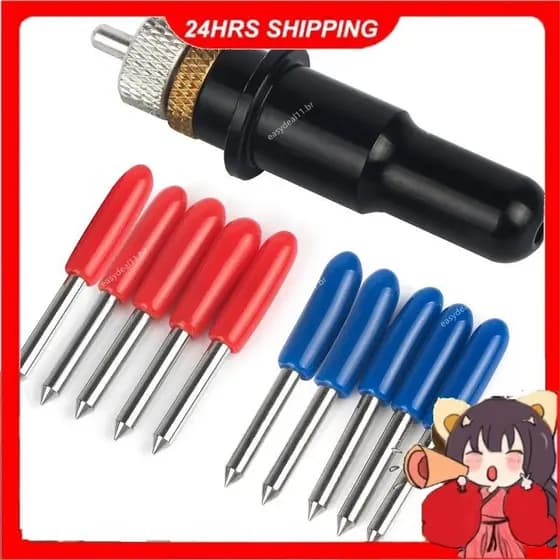 1Pc Suporte De Lâmina Cor Preta + 5 Pçs 45 60 Graus Refinar Redsail Cortador Plotter Lâminas De Corte