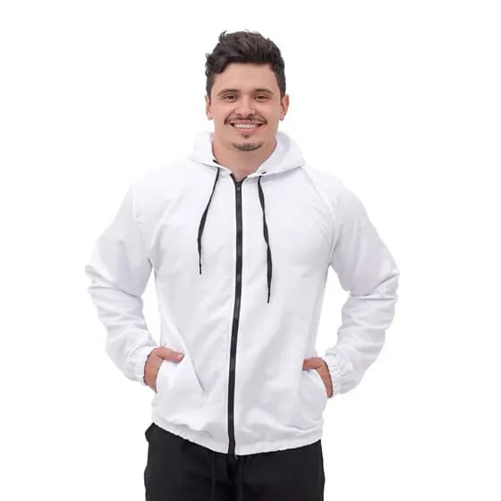 Corta vento masculina sem tela micro fibra