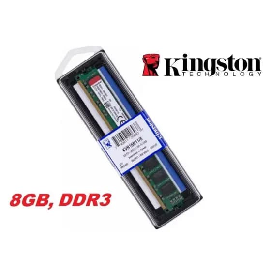 Memória 8GB DDR3 PC1600 KINGSTON KVR16n11/8g Computador PC Gamer UPGRADE CFTV DVR