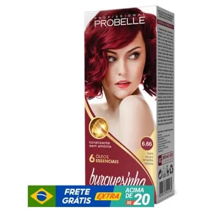 Tonalizante Burguesinha 50g 6.66 - Louro Escuro Vermelho Intenso Probelle probelle PROMOÇÃO