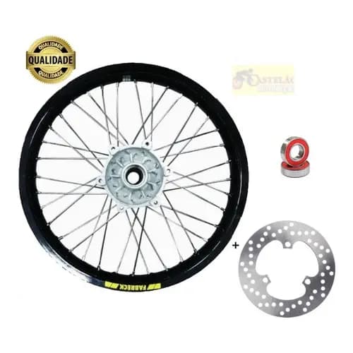 Aro Roda Traseira Lander 250 + Disco Freio + 02 Rolamentos