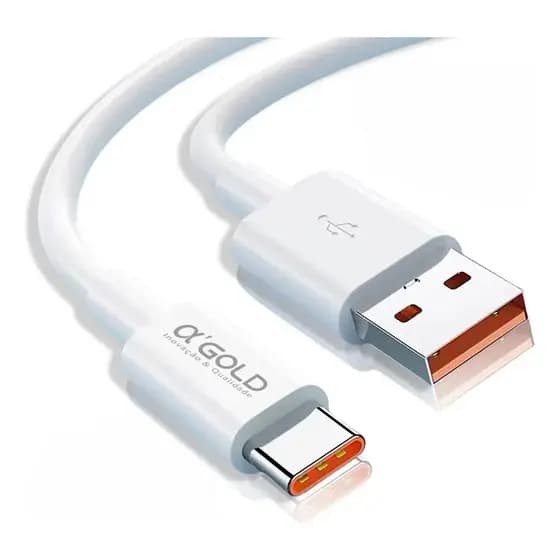 CABO DE CARREGAMENTO TURBO USB-A-USB-C 6A A GOLD PREMIUM