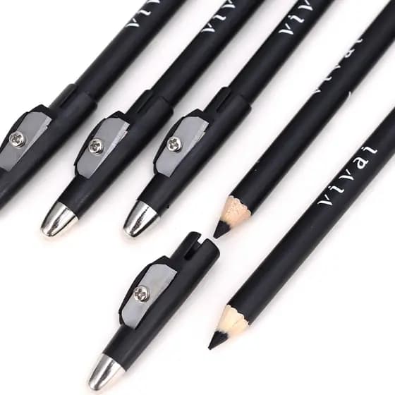 Lápis Preto Delineador Para Os Olhos Com Apontador - Vivai