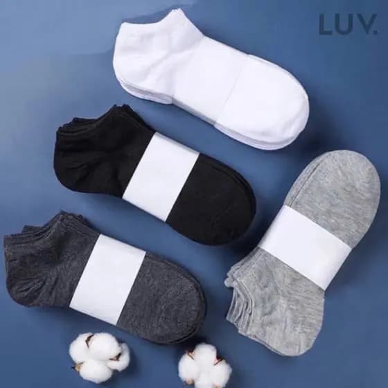 Kit 24/12 Pares de Meia Soquete Unissex Masculino Feminino