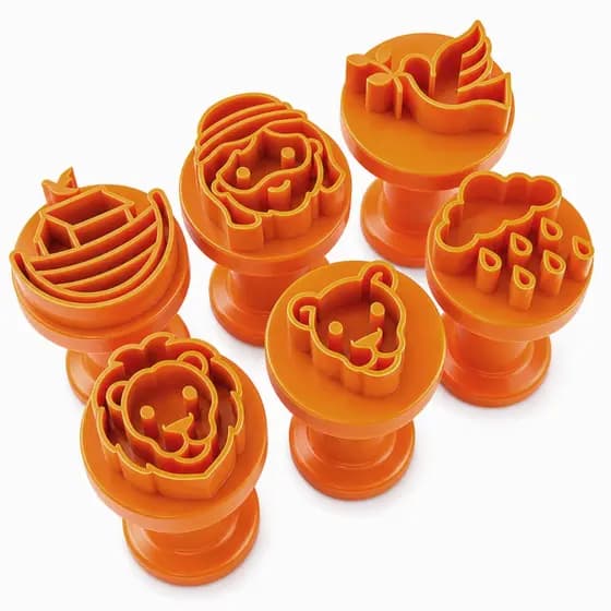 Kit Carimbos Brigadeiros Docinhos Molde Festa Confeitaria - Arca Noé Leão Bíblico Religioso - 6pçs