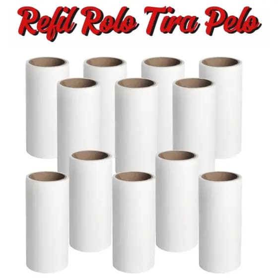 Refil Rolo Tira Pelo Mini Rolinho de Roupa 4 a 16 unidades Animais Cabelo Pó Sujeira 30 folhas cada