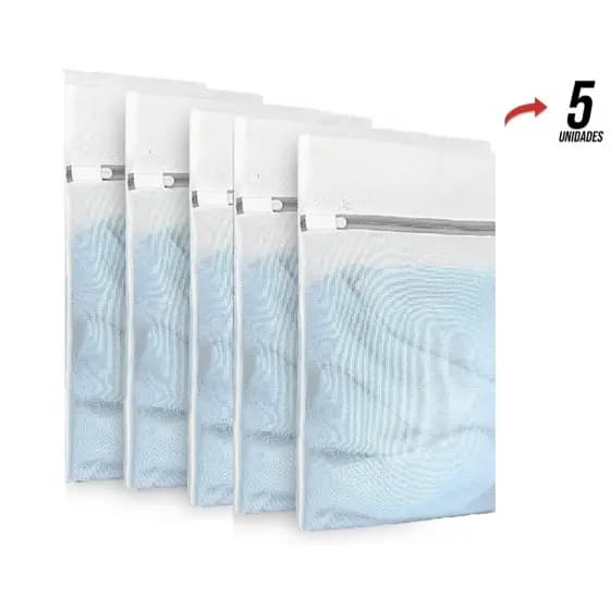 Kit 5 Sacos para Lavadora de Roupas 30x40 (5 UNIDADES) Máquina Íntimas Organizador Viagem