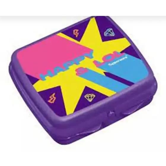 Porta Sanduiche Happy & LOL Tupperware Tupper Porta Frios Snacks Lanches