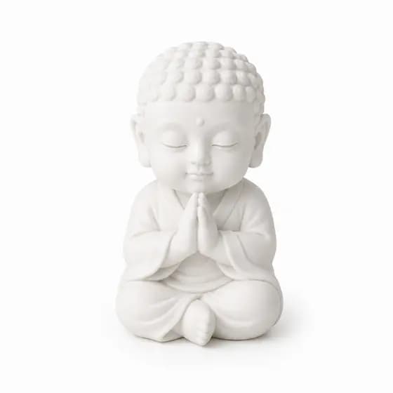 Estátua Pequeno Buddha Zen Sereno - Decorativo em Meditação