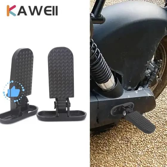 KAWEII 1 Par De Pedal Dianteiro Para Ciclomotor Elétrico, Dobrável Suporte De Perna, Almofada De Apoio À Prova D'água