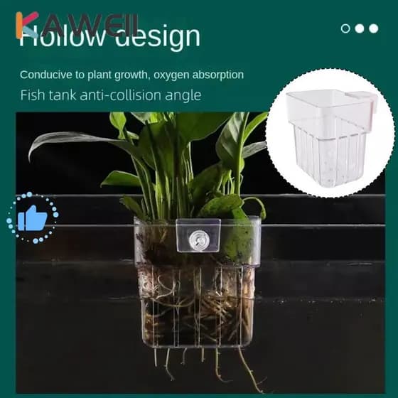 KAWEII Suporte De Planta De Aquário Suspenso, Cesta De Plantio Hidropônico Para Tanque De Peixes
