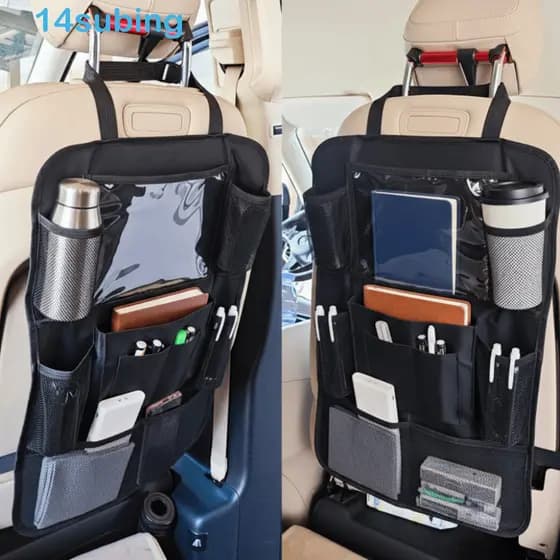 SUBING Organizadores De Assento Traseiro , Suporte Para Tablet Com Tela Sensível Ao Toque Organizador De Carro Banco De