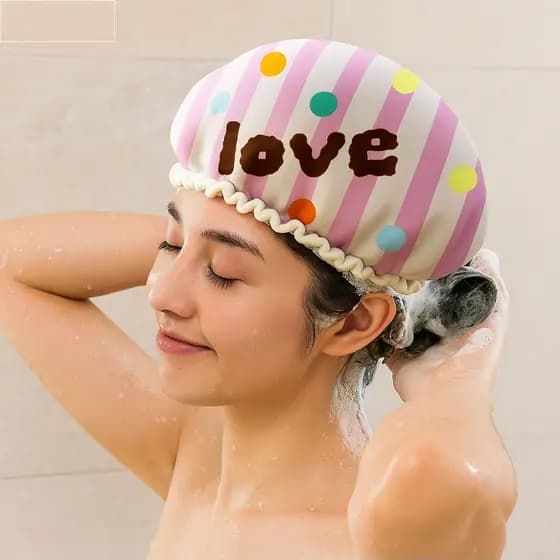 2 Pcs Touca De Proteção De Cabelo , Reutilizável Com Faixa Elástica Banho À Prova D'água , Toucas Confortáveis