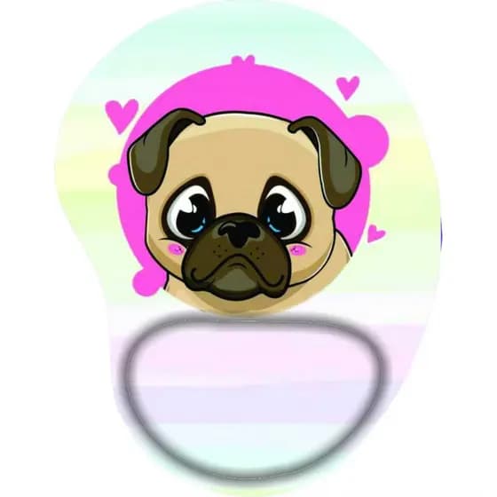 Mouse Pad Ergonômico imagens pugs fofinhos