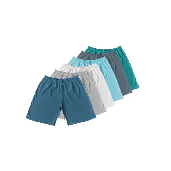 Kit com 03 shorts de pijama infantis masculinos 100% algodão