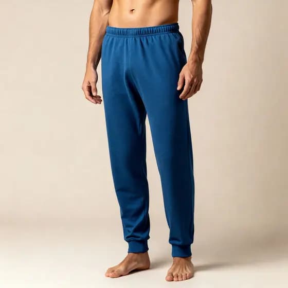 Calça de pijama masculina 100% algodão antialérgica frio inverno