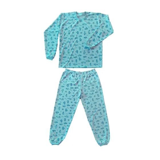 Pijama infantil masculino longo 100% algodão inverno