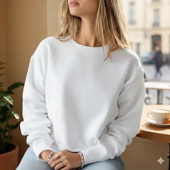 Moletom Feminino Gola Redonda Blusa de Frio Lisa Inverno Sueters Alta Qualidade Moletom Básico