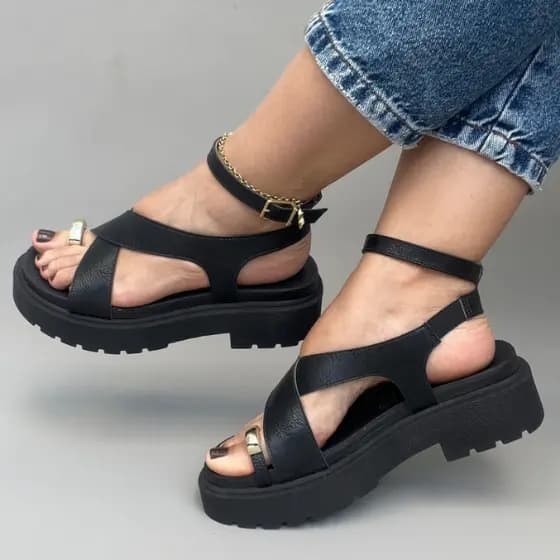 Sandália Vizzano Flatform Dedo Ring Toe Laçamento Feminina Confortável Original