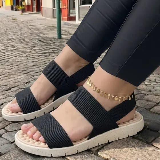 Sandália Modare Feminina Ortopédica Massageadora Ultraconforto Elástico Leve Original
