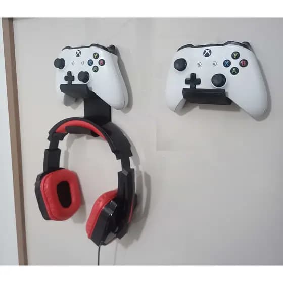 Suporte para 2 Controles de Xbox One, Ps5, Ps4, Ps3 E 1 headset Com Fita dupla face