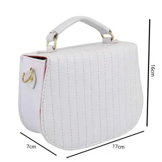 Bolsa Pequena Feminina Tiracolo Alça Transversal Blogueirinha Branca