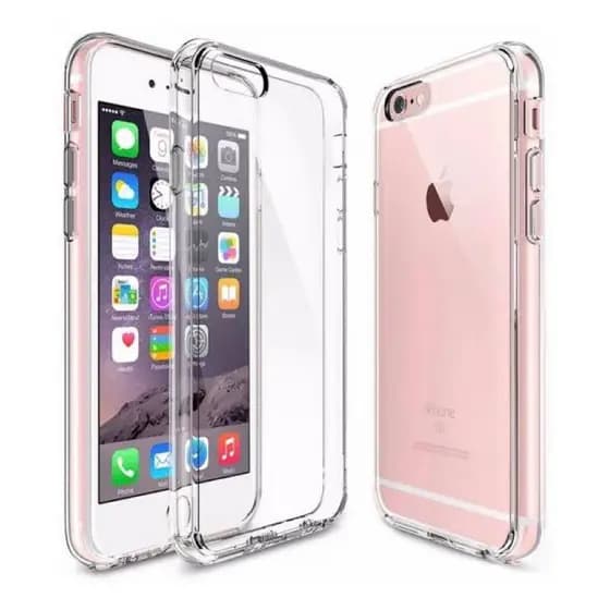 Capa de celular Silicone iPhone 6G/6S Transparente case + Pelicula 3D borda infinita opcional