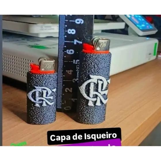 Capa Para Isqueiro Flamengo Impressão 3D | Pequeno e Grande