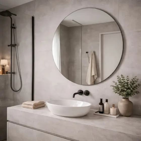 Espelho Redondo Decorativo De Parede Sala Quarto Salão Lavabo Banheiro
