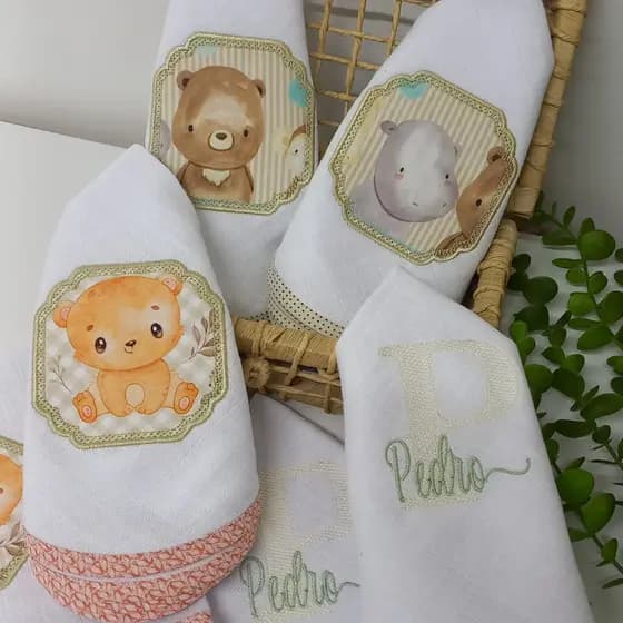 Babitas, Babetes, Fraldas de Luxo, Pano de Boca para Recém Nascido de Alta Absorção