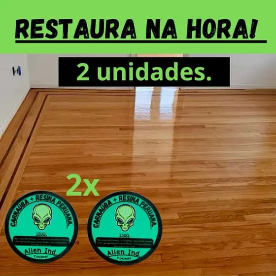 kit 2 Cera Carnaúba Madeira Móveis Piso Revitalizadora