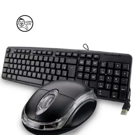 Kit Teclado E Mouse ABNT2 Fio USB Kit Pc Computador Notebook Informática