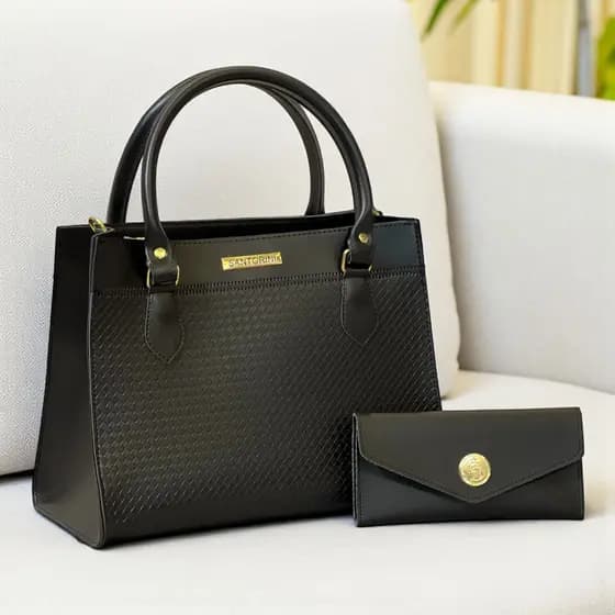 Bolsa feminina grande tote tiracolo alça transversal resistente kit carteira com porta cartão moedas