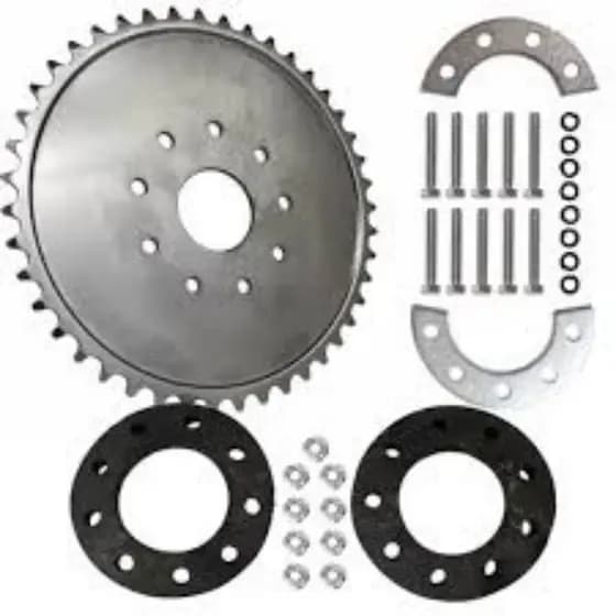 kit coroa e fixação pra bicicleta motorizada nakasaki 80cc