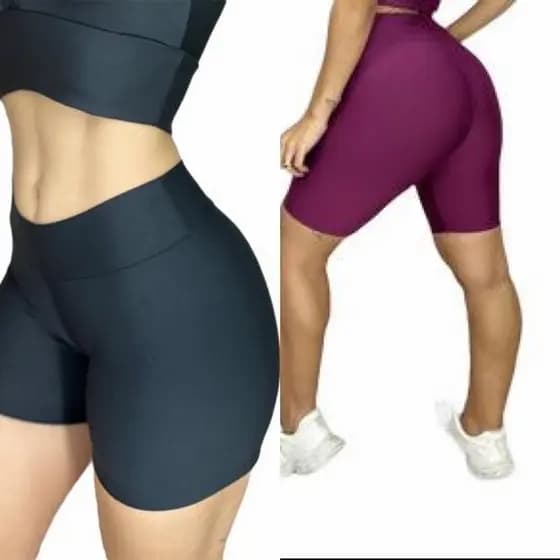 kit 2 Shorts zero transparência FITNESS 1