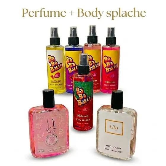 Kit 2 Perfume Feminino e Ganhe 1 Body Splash de Brinde - Perfume Intenso e Alta Fixação Presente