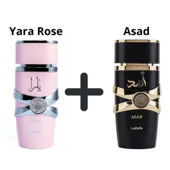 kit 2 perfumes Árabe Para o dia dia Masculino e Feminino - Para Presente ( Frasco em Vidro 100ml )