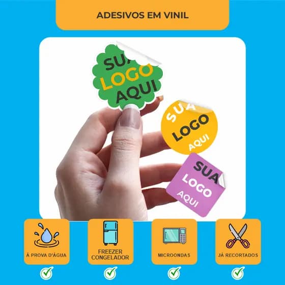 300 Etiquetas Rótulos Adesivos Personalizadas 3x3cm Doces, Bolo no pote
