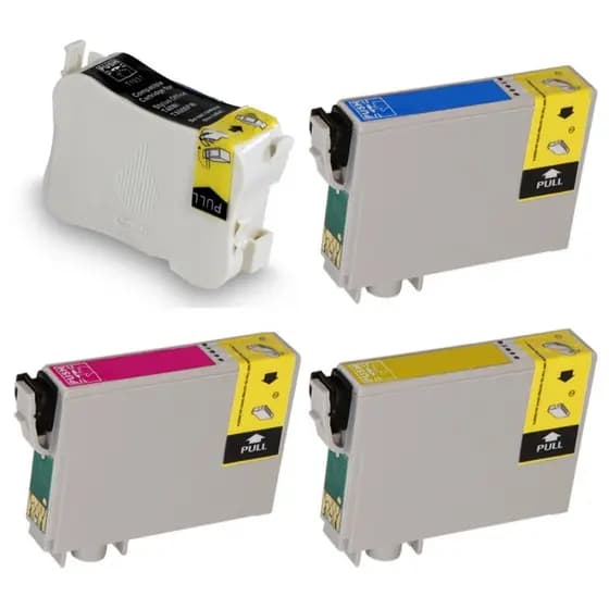 Kit 4 Cartucho Compatível Epson Stylus TX550W/T40W/T1110/TX550FW/TX600FW