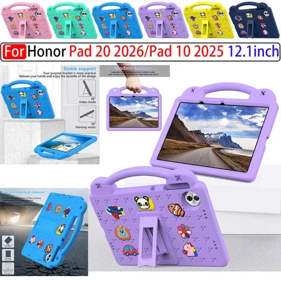 Para Huawei Honor Pad 20 2026 12.1 Polegada Honra Almofada 10 2025 Caso À Prova De Choque Crianças Dos Desenhos Animados