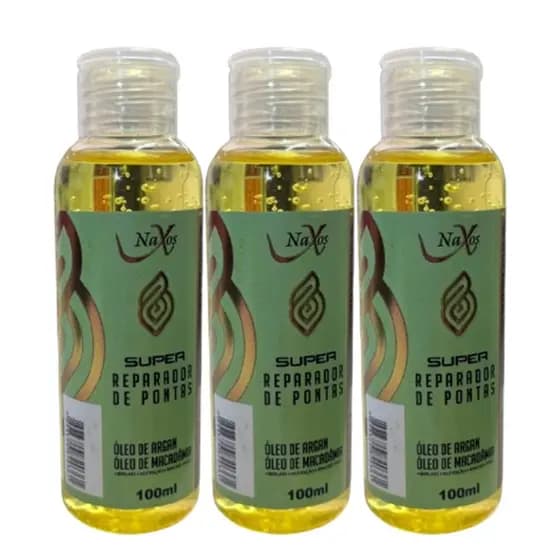 Kit 3 Reparador De Pontas Argan 100ml - Naxos
