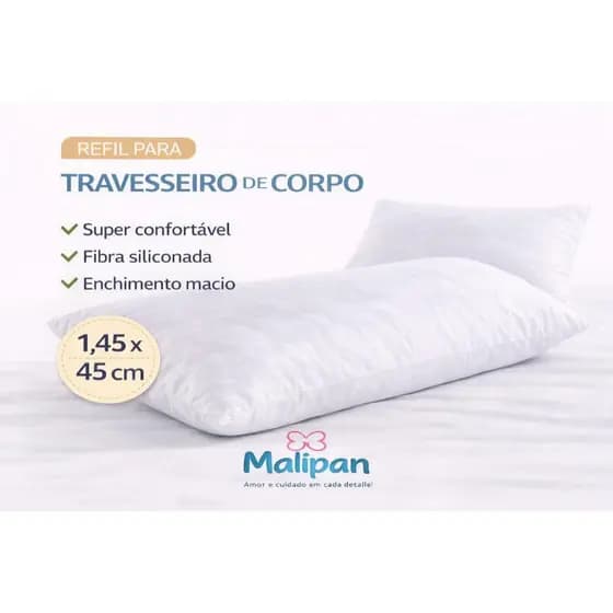 Travesseiro de Corpo Xuxão 1,45 x 0,45 cm Refil TNT