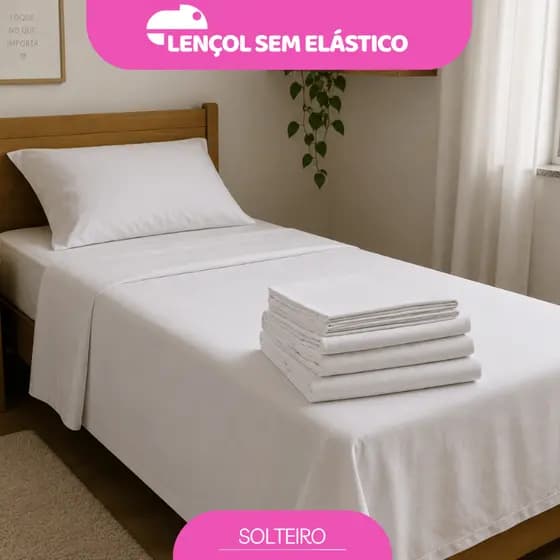 Lençol Solteiro Avulso Sem Elástico Algodão Percal 180 Fios