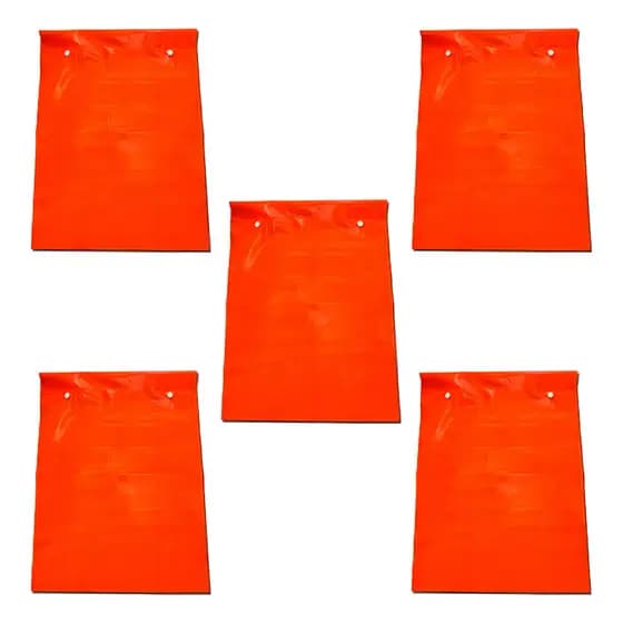 Kit C/ 5 Bandeirola P/ Escada Sinalização Laranja Reforçada